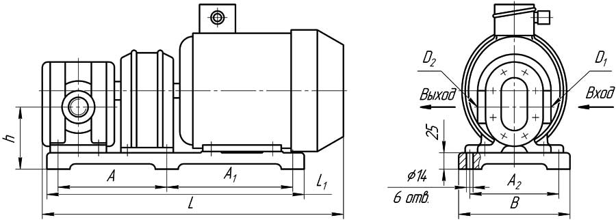 Конструктивная схема насосного агрегата МБГ1-22